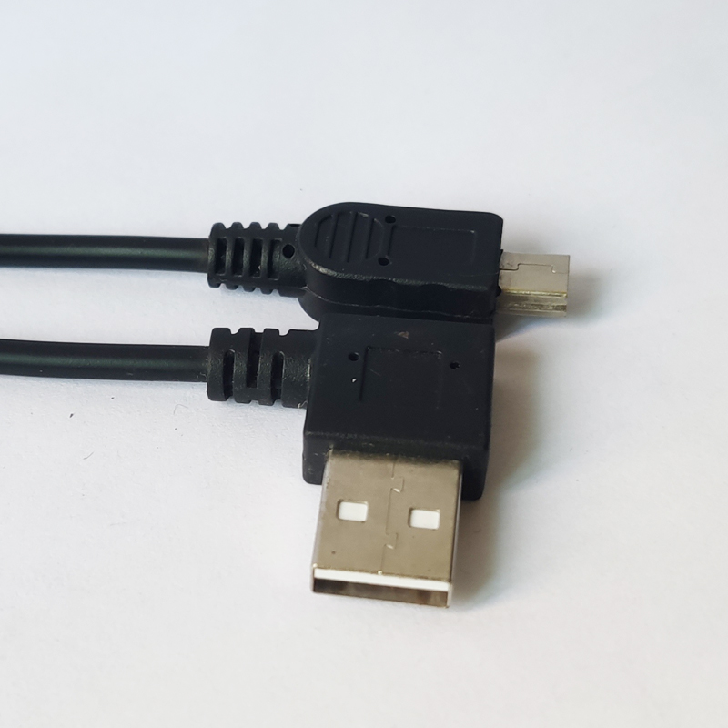 Left Angle USB AM to Mini USB Cable 