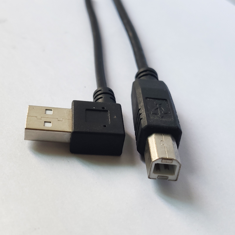 Left Angle USB AM to BM Cable 